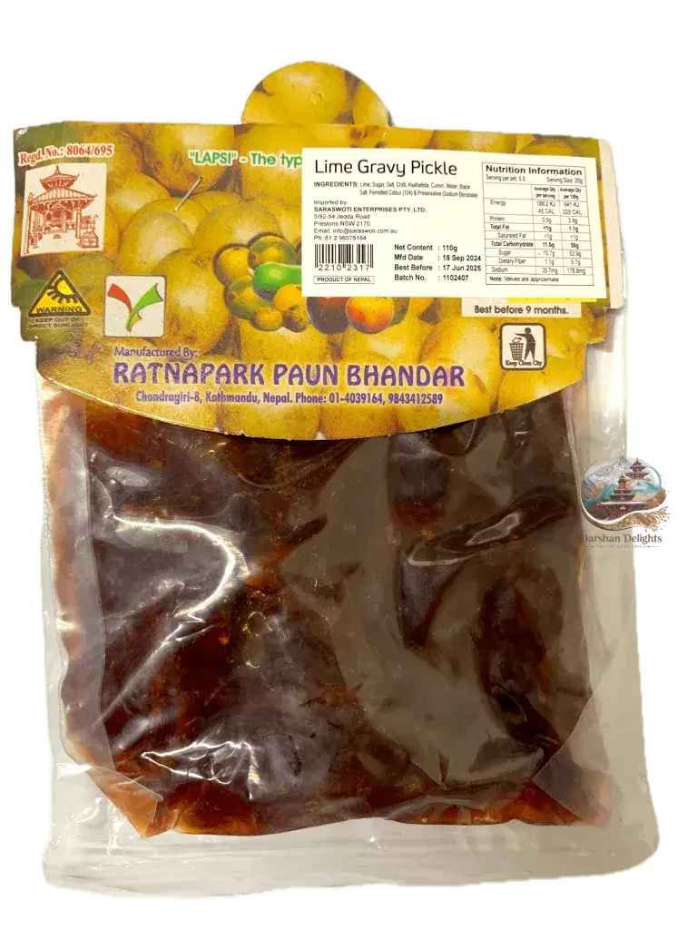 Ratnapark paun bhandar lime gravy pickle 110gm