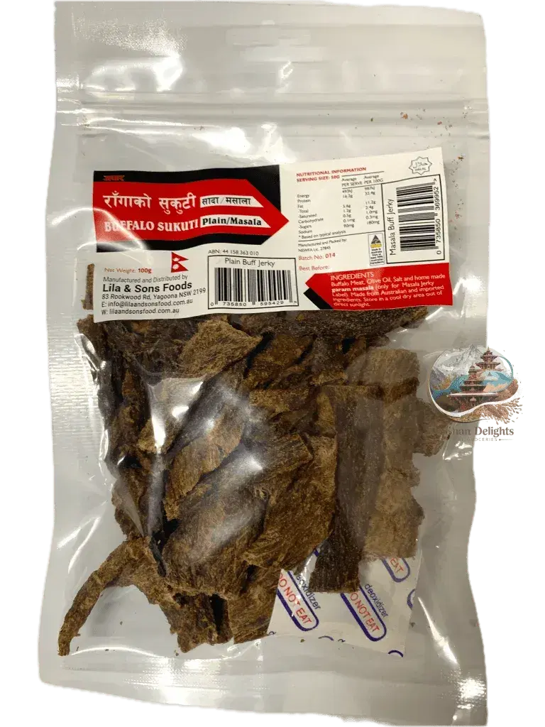 Lila & sons buff sukuti plain 100g
