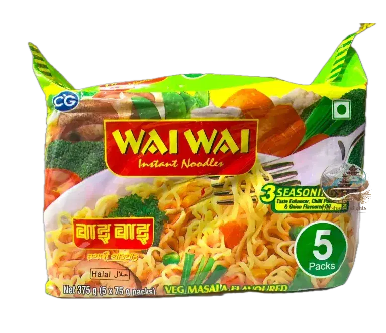 Wai wai veg masala noodles 5pk