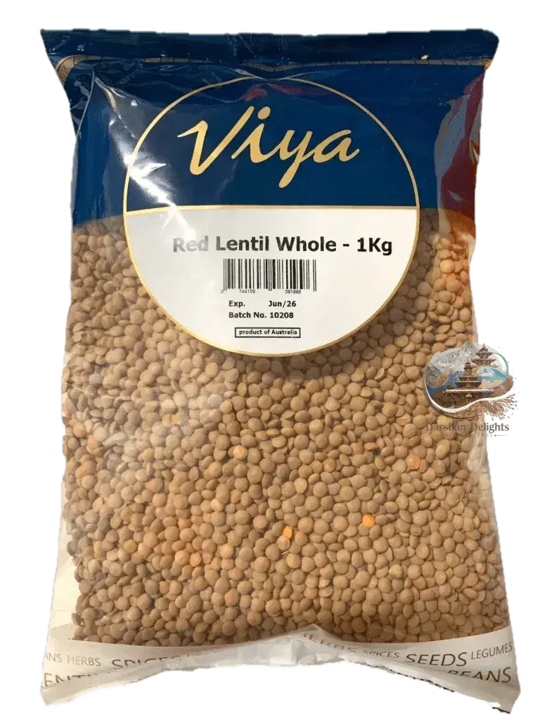 Viya red lentils whole (masoor) 1kg